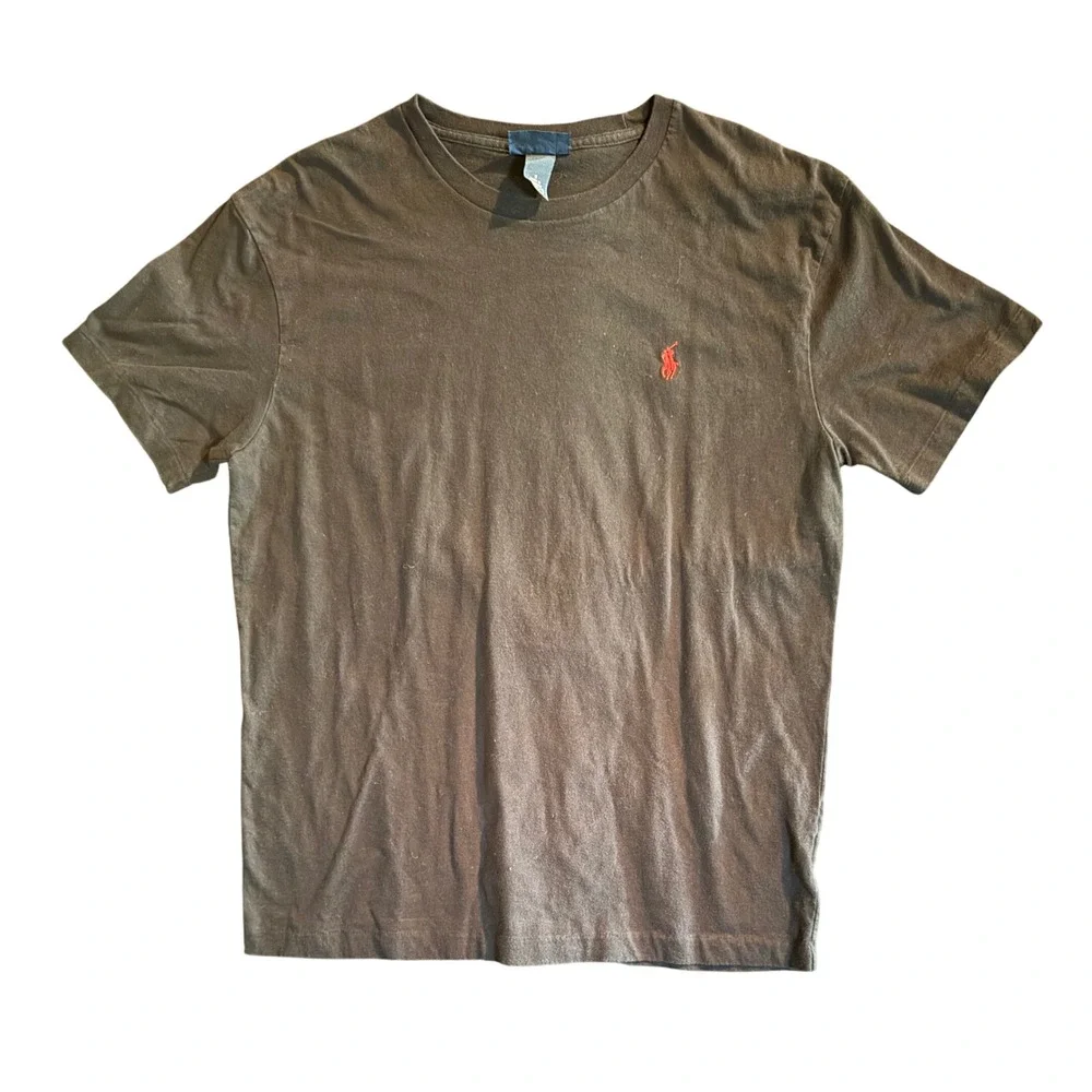 Polo Ralph Lauren Classic Pony T-Shirt Mens S Black Red Logo Short Sleeve Cotton